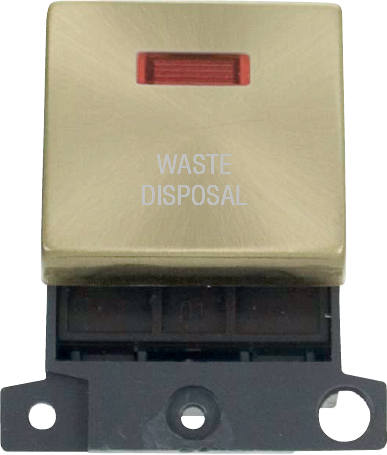 Click MiniGrid 20A DP INGT SW+NEON SB "WASTE DISPOSAL" – MD023SB-WD