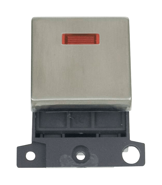 Click MiniGrid 20A DP Ingot Switch With Neon - Stainless Steel – MD023SS