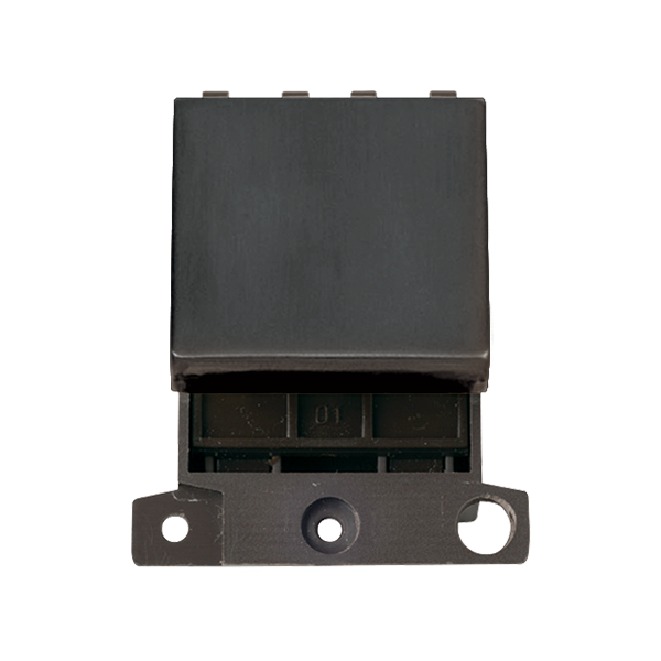 Click MiniGrid MINIGRID 20A 2 WAY SWITCH MODULE WITH NEON - METAL MATT BRONZE SWITCH – MD024BZ