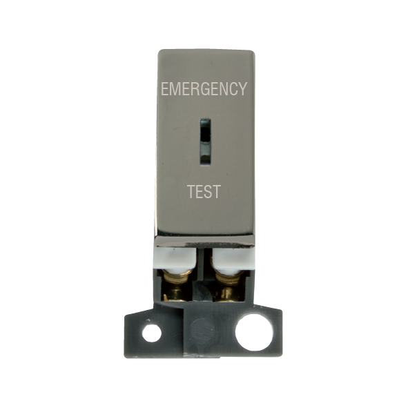 Click MiniGrid 13A Resistive DP Ingot Keyswitch "Emergency Test" - Black Nickel – MD029BN