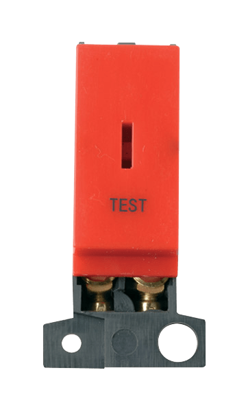 Click MiniGrid 13A Resistive DP Key Switch - Red "Test" – MD046RDTT