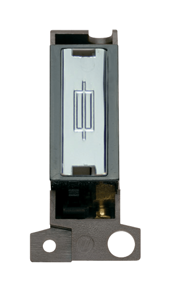 Click MiniGrid 13A Fused Ingot FCU Modul - Black - Chrome – MD047BKCH