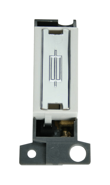 Click MiniGrid 13A Fused Ingot FCU Modul - White - Chrome – MD047WHCH