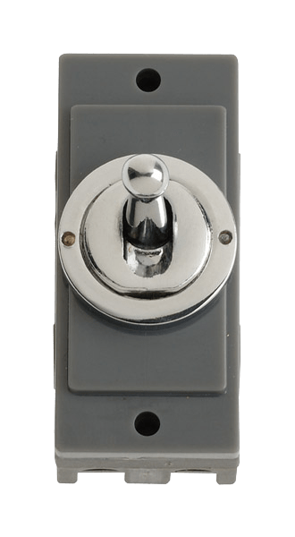 Click MiniGrid 10AX Intermediate Toggle Switch Module - Chrome – MD9125CH
