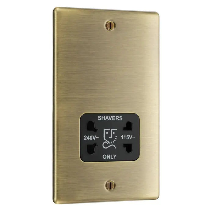 BG Nexus Antique Brass Switches and Sockets Black Inserts Full Range BG Nexus