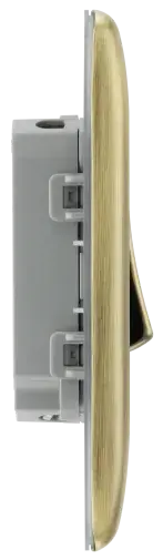 BG Nexus Metal 2 Gang Light Switch in Antique Brass- NAB42-01 BG (British General)