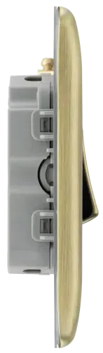 BG Nexus Metal 3 Gang Switch in Antique Brass- NAB43-01 BG (British General)