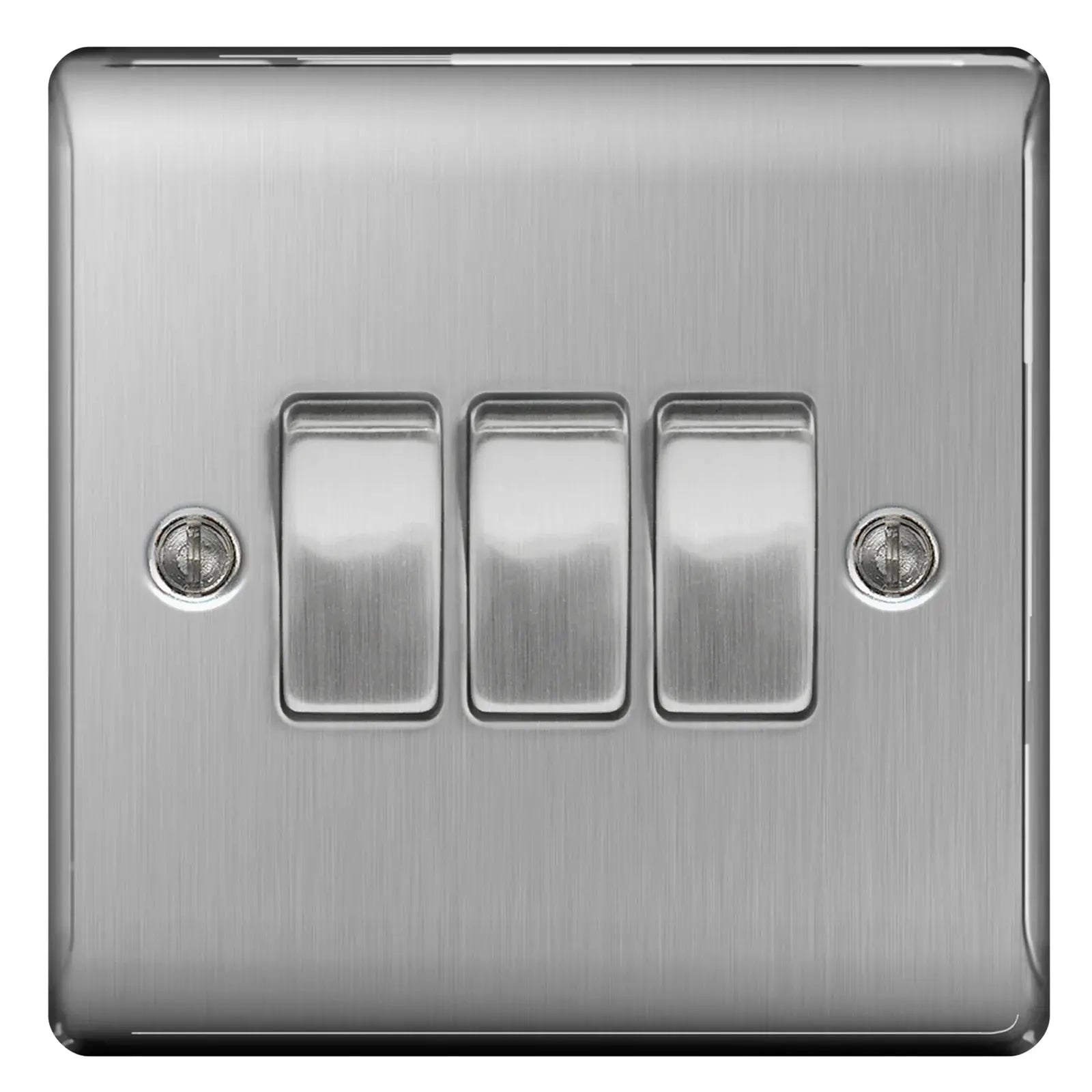 BG Nexus Brushed Steel Switches and Sockets with Grey Inserts – Full Range ACAS Electrical