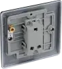 BG Nexus Metal Matt Black 1 Gang 20A 16AX 2 Way Plate Switch - NFB12 BG Nexus