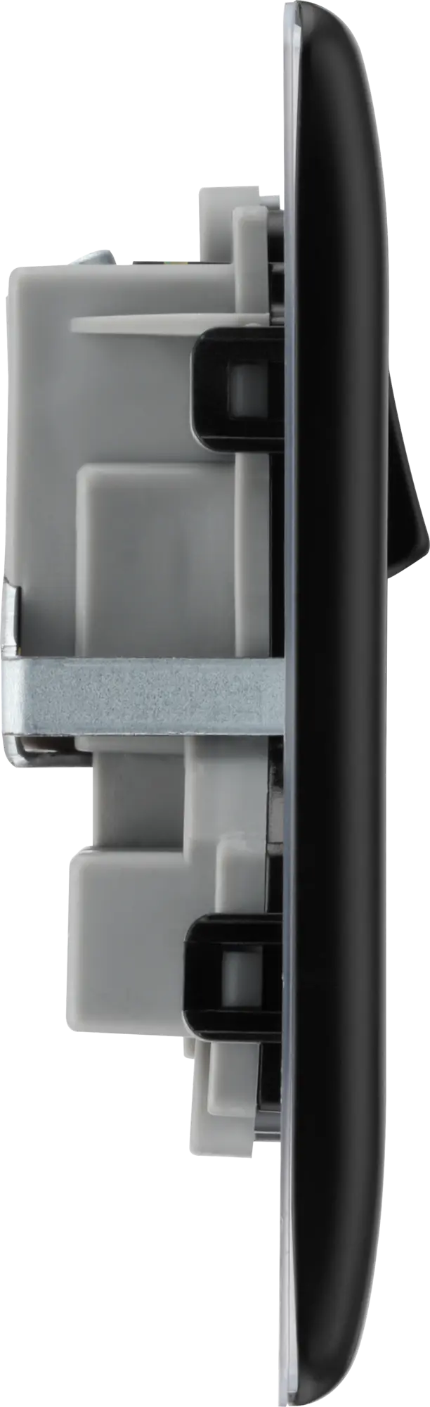 BG Nexus Metal Matt Black Double Socket 2 Gang 13A Double Pole Switched Socket - NFB22B BG Nexus