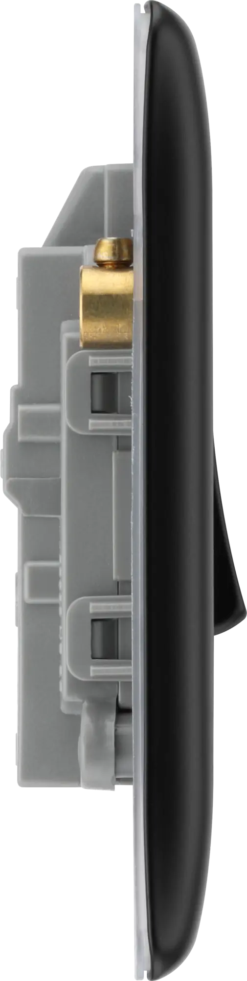 BG Nexus Metal 20A DP Switch with Neon in Matt Black BG Nexus