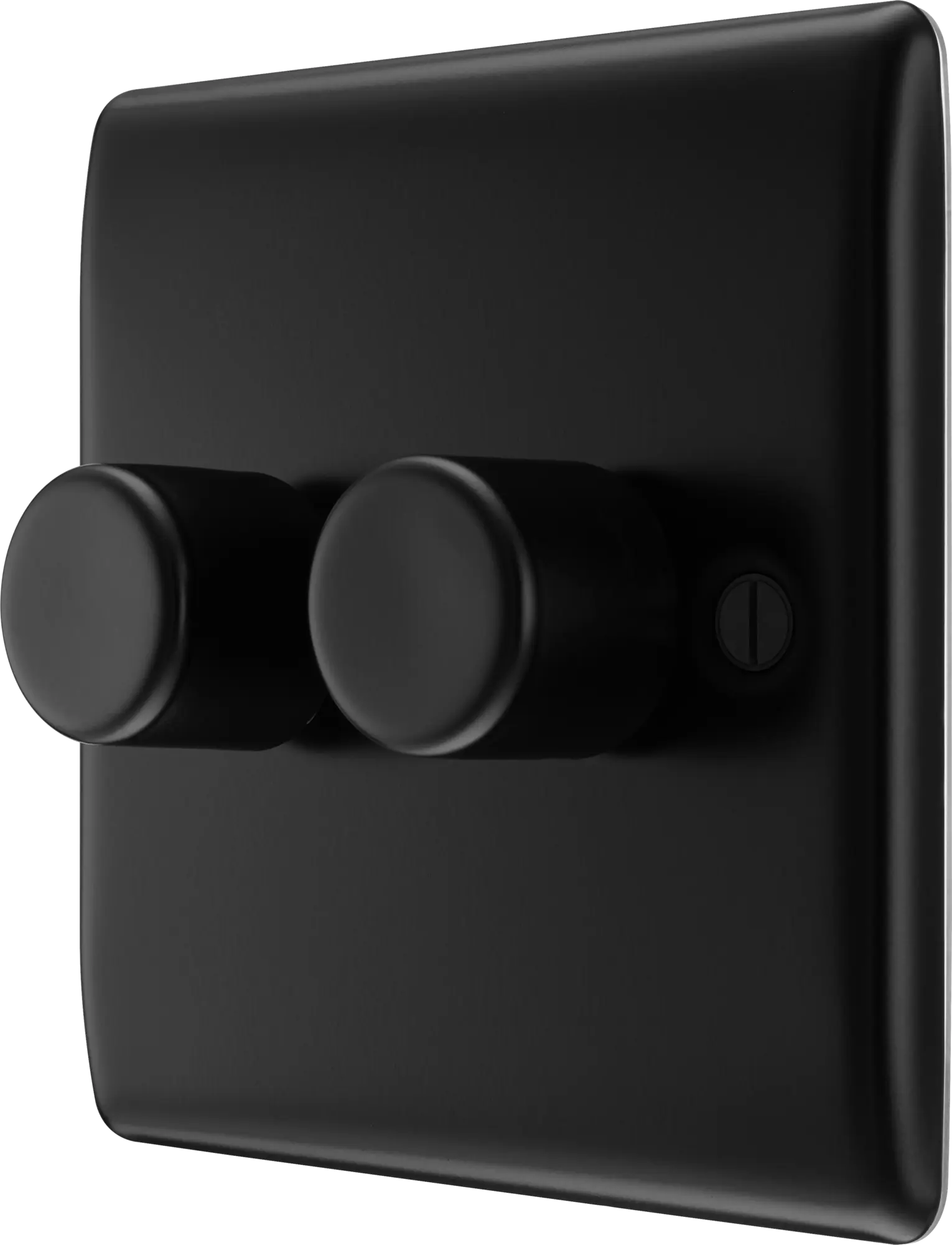 BG Nexus Metal 2 Gang Dimmer Switch in Matt Black BG Nexus