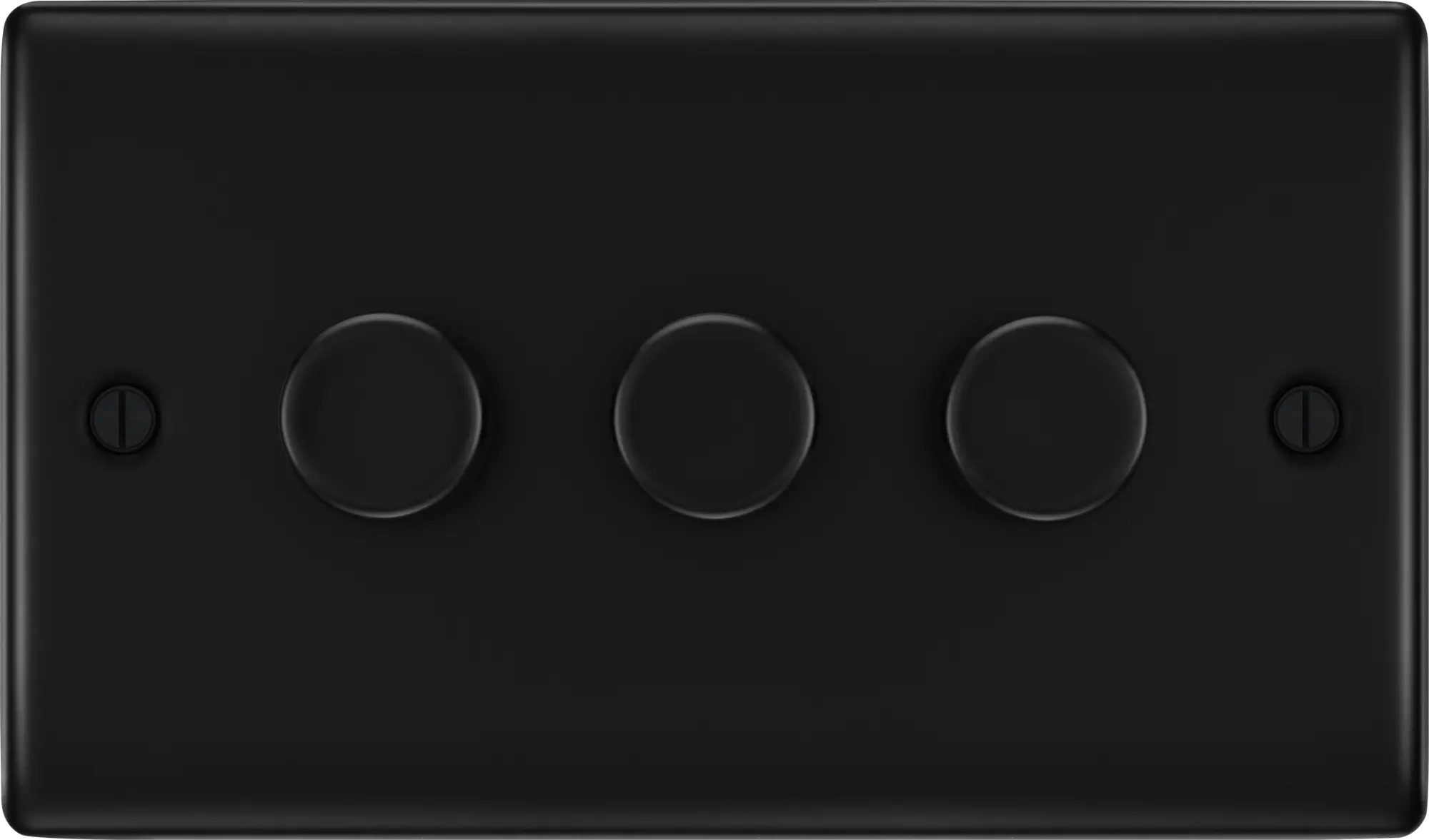 BG Nexus Metal 3 Gang Dimmer Switch in Matt Black - NFB83 BG Nexus