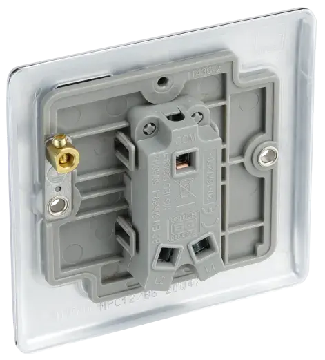 BG Nexus Metal 1 Gang Light Switch in Polished Chrome - NPC12-01 BG (British General)