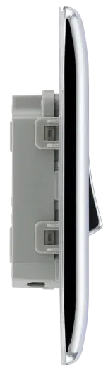 BG Nexus Metal 1 Gang Light Switch in Polished Chrome - NPC12-01 BG (British General)