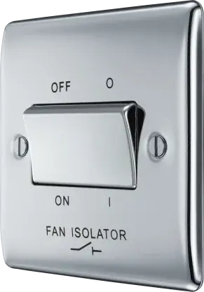 BG Nexus Metal Fan Isolator Switch in Polished Chrome - NPC15-01 BG (British General)