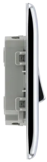 BG Nexus Metal 2 Gang Light Switch in Polished Chrome - NPC42-01 BG (British General)