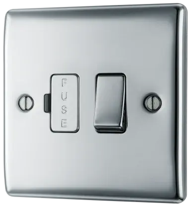 BG Nexus Metal Switched Fused Spur in Polished Chrome - NPC50-01 BG (British General)