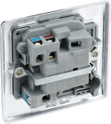 BG Nexus Metal Switched Fused Spur with Neon in Polished Chrome - NPC52-01 BG (British General)