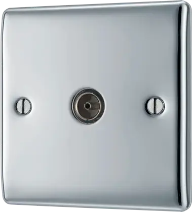 BG Nexus Metal TV Coax Point in Polished Chrome - NPC60-01 BG (British General)