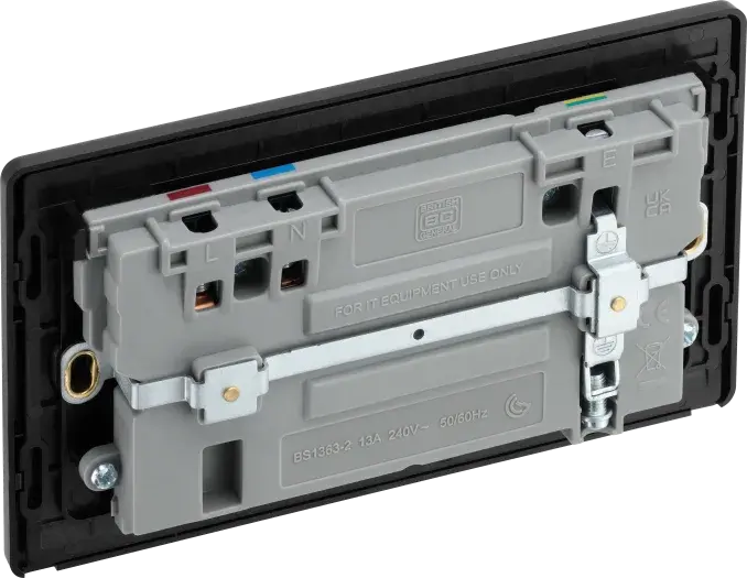 BG Evolve Satin Brass PCDSB22UAC45B USB Double Socket 45W Type A & C USB BG (British General)