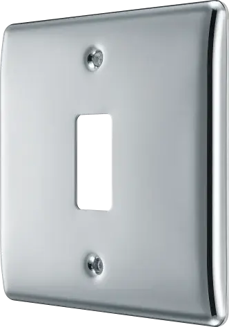 BG RNPC1 Polished Chrome 1 Gang Front Cover Plate BG Nexus