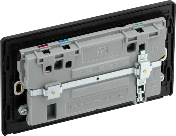 BG Evolve Satin Brass PCDSB22UAC22B USB Double Socket 22W Type A & C USB BG (British General)