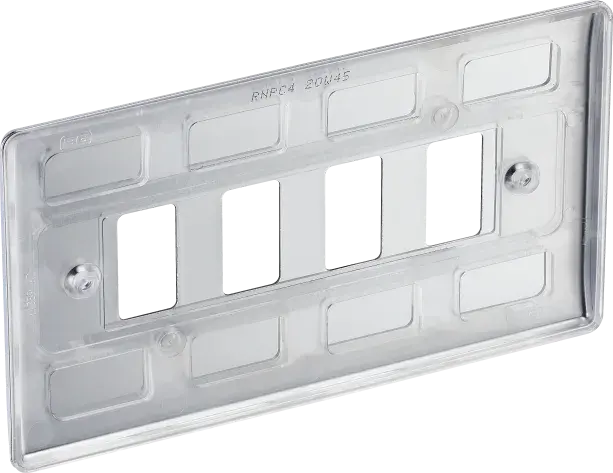 BG RNPC4 Polished Chrome 4 Gang Front Cover Plate BG Nexus