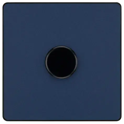 BG Evolve Matt Blue Screwless Single Trailing Edge Dimmer Switch PCDDB81B BG (British General)
