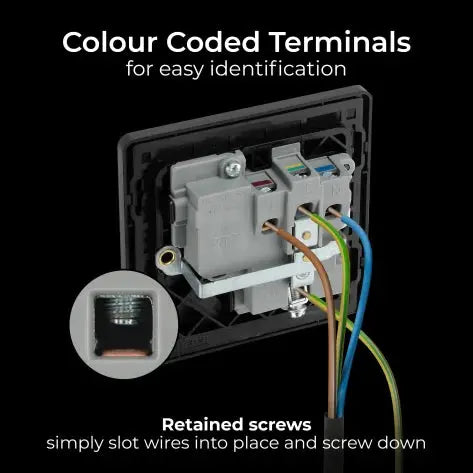 BG Evolve Matt Blue Screwless Single Socket PCDDB21B BG (British General)