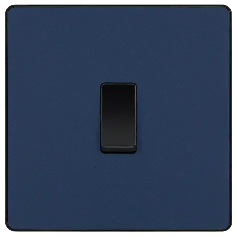 BG Evolve Matt Blue Screwless Intermediate Light Switch PCDDB13B BG (British General)
