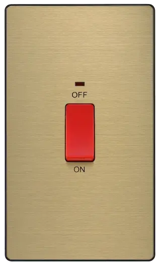 BG Evolve Satin Brass Screwless 45A DP Double Plate + Neon PCDSB72B BG (British General)