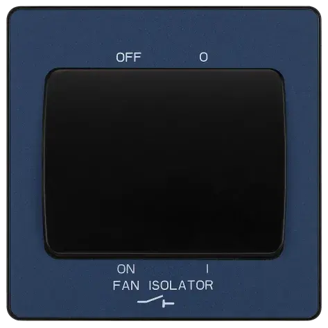 BG Evolve Matt Blue Screwless Triple Pole Fan Isolator Switch PCDDB15B BG (British General)