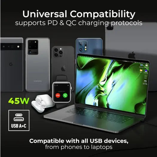 BG Evolve Satin Brass PCDSB22UAC45B USB Double Socket 45W Type A & C USB BG (British General)