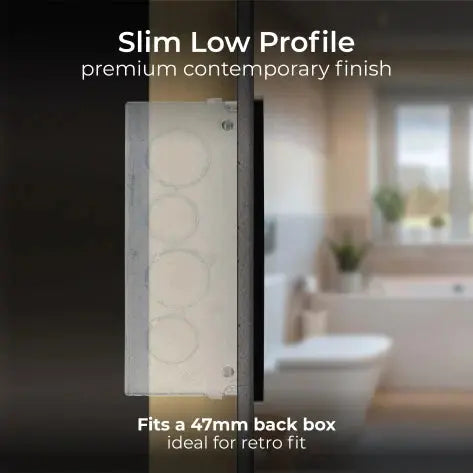 BG Evolve Matt Blue Screwless Dual Volt Shaver Socket PCDDB20B BG (British General)