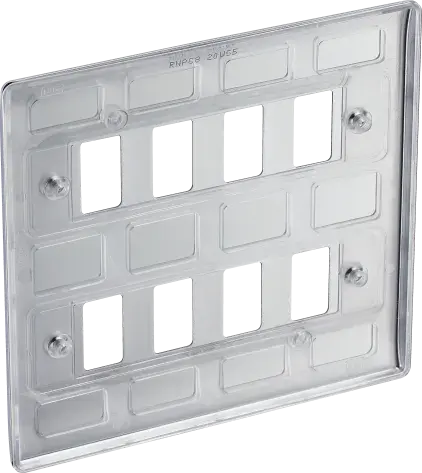 BG RNPC8 Polished Chrome 8 Gang Front Cover Plate BG Nexus