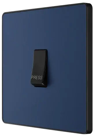 BG Evolve Matt Blue Screwless Single Press Switch PCDDB14B BG (British General)