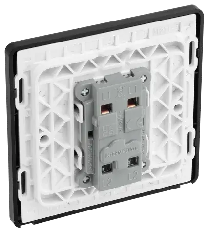 BG Evolve Matt Blue Screwless Intermediate Light Switch PCDDB13B BG (British General)