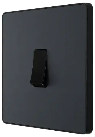 BG Evolve Matt Grey Screwless Single Light Switch PCDMG12B BG (British General)