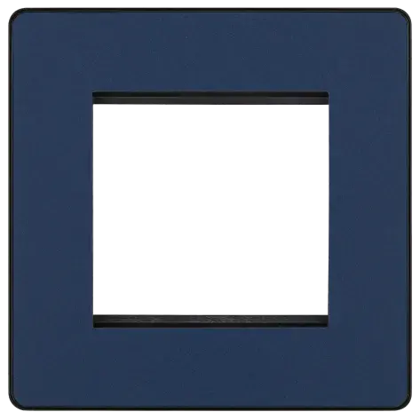 BG Evolve Matt Blue Screwless Twin Euro Module Front Plate PCDDBEMS2B BG (British General)