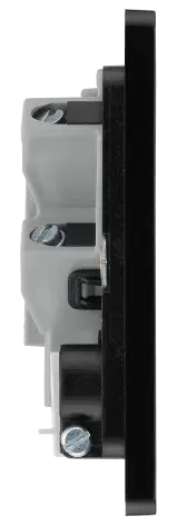 BG Evolve Matt Blue Screwless Unswitched Spur + Neon + Cable Outlet PCDDB54B BG (British General)