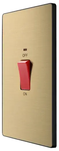 BG Evolve Satin Brass Screwless 45A DP Double Plate + Neon PCDSB72B BG (British General)