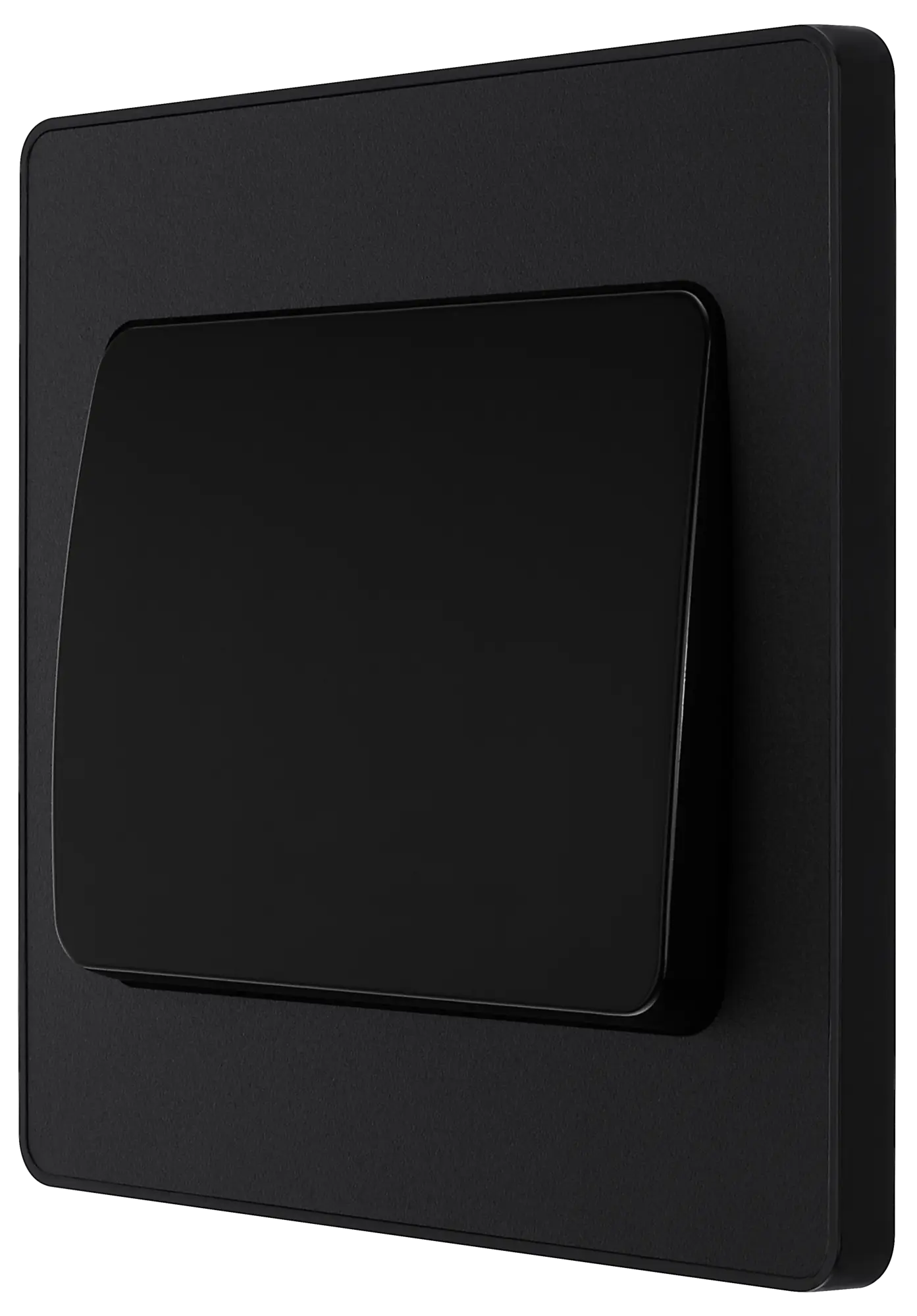 BG Evolve Matt Black Screwless Single Light Switch (Wide) PCDMB12WB BG (British General)