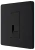 BG Evolve Matt Black Screwless Single Secondary Telephone Socket PCDMBBTS1B BG (British General)