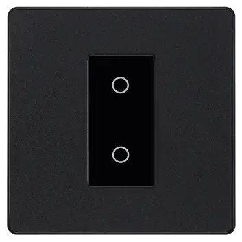 BG Evolve Matt Black Screwless Single Master Touch Dimmer Switch PCDMBTDM1B BG (British General)
