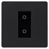 BG Evolve Matt Black Screwless Single Secondary Touch Dimmer Switch PCDMBTDS1B BG (British General)