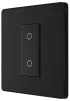 BG Evolve Matt Black Screwless Single Secondary Touch Dimmer Switch PCDMBTDS1B BG (British General)