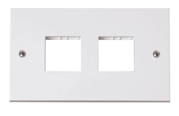 Click MiniGrid 2 Gang Switch Plate With 4 Module Aperture (2 X 2) – PRW404
