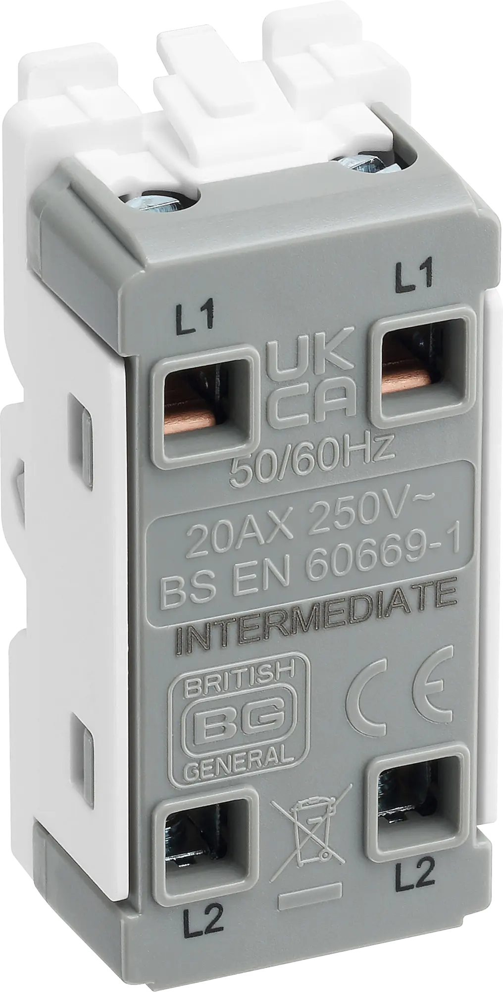 BG RBS13 Brushed Steel Intermediate Light Switch 20 Amp Grid Switch BG Nexus