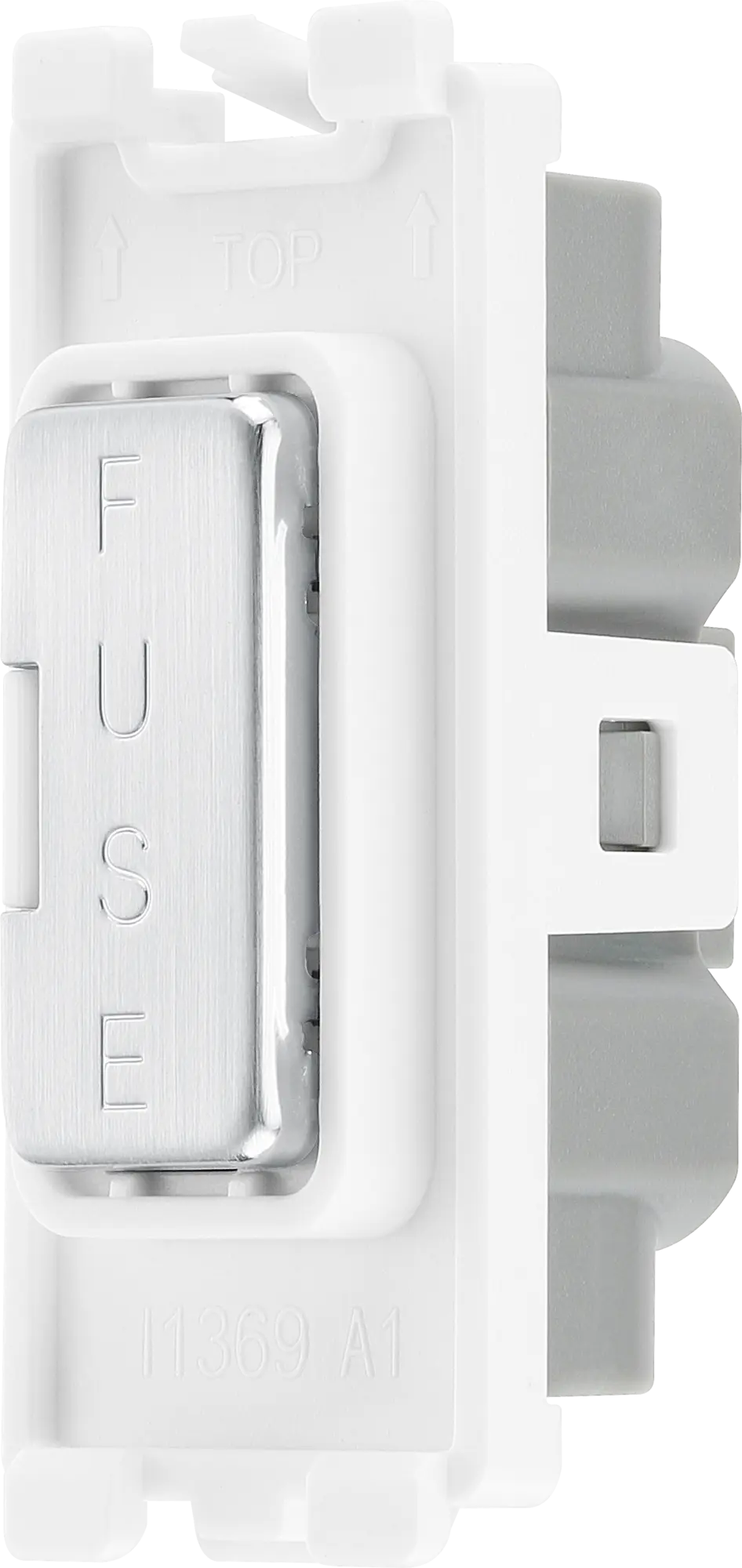 BG RBSFUSE Brushed Steel Grid Fuse Holder Module BG Nexus